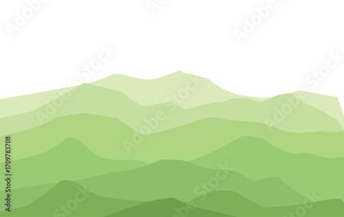 Abstract Green hills illustration backgound.eps