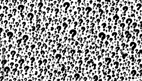 A dense field of question marks