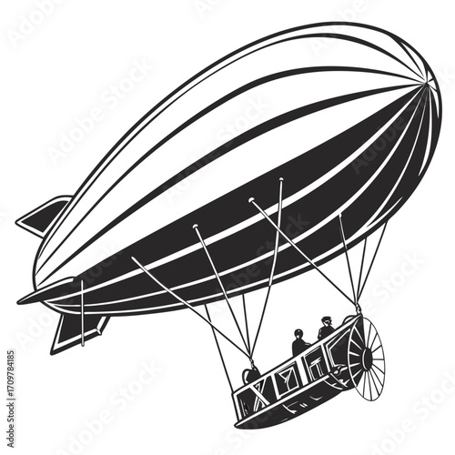 vector illustration of a flying airplane