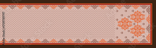 digital saree pattern design and art