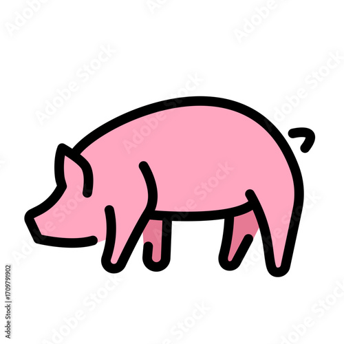 Cute Pig Standing