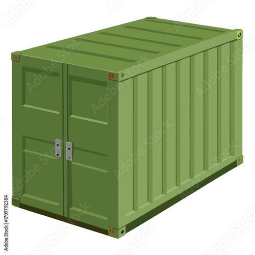green cargo container