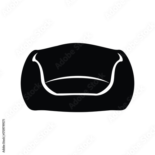 Stylized Silhouette of a Comfortable Beanbag Chair for Home Decor