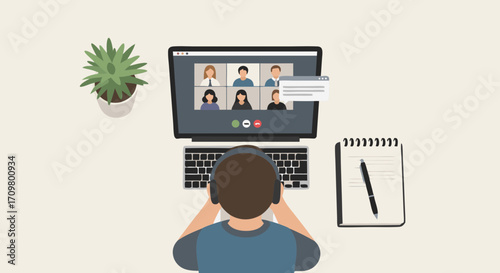 Seamless remote work and virtual collaboration experience for modern professionals, enabling productive online meetings and flexible office setups