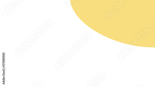 Clean, modern abstract background featuring a soft light yellow curve on a crisp white canvas. Ideal for presentations, branding, or minimalist designs requiring copy space.