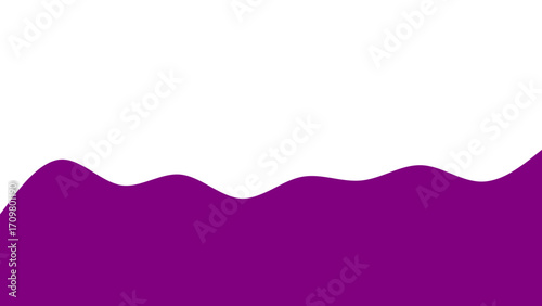 Abstract purple wave shape on a clean white background, ideal for modern graphic design, banners, or digital presentations.