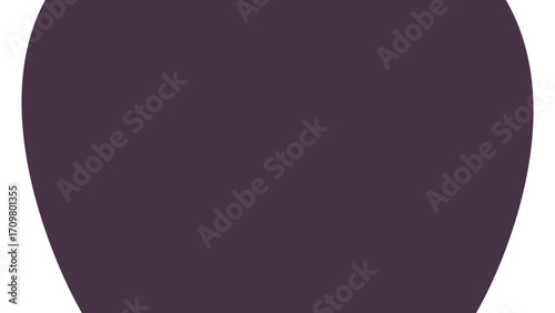 Abstract dark purple color block with elegant curved edges on a clean white background. Ideal for graphic design, web backgrounds, or minimalist decor concepts.