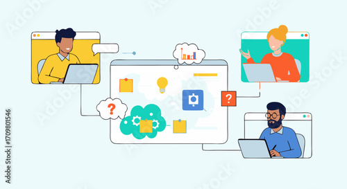 Collaborative Remote Work Connecting Ideas and Teams Digitally for Enhanced Productivity