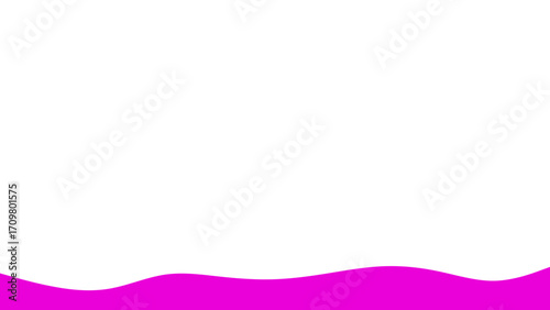 Vibrant magenta wavy border on a clean white background, creating a modern abstract design. Perfect for graphic resources, presentations, or digital layouts.