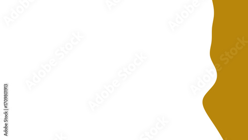 Abstract white and gold background with a wavy dividing line, perfect for modern design, presentations, or text overlays. Simple and clean graphic.