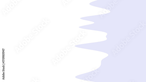 Abstract background with a soft lavender wavy line dividing a clean white space. Ideal for modern graphic design, presentations, or website elements.