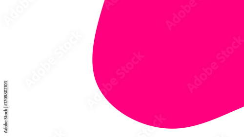 Vibrant fuchsia pink abstract shape on a clean white background, creating a modern and dynamic graphic design element. Ideal for branding, presentations, or digital layouts.