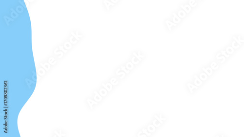 Clean, minimalist background featuring a soft, wavy light blue graphic element on a pure white canvas, ideal for design templates, presentations, and branding.