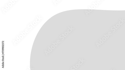 Minimalist abstract background featuring a smooth, light grey curved shape on a clean white backdrop, ideal for modern design, presentations, or branding.