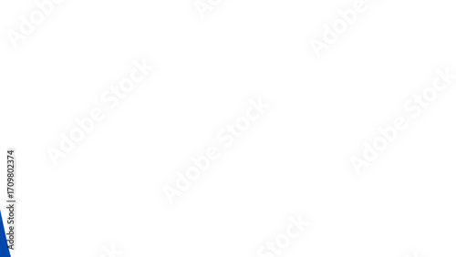 Abstract blue corner on a clean white background, creating a minimalist graphic element for design and copy space.