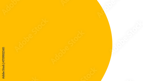 Vibrant yellow curved shape on a clean white background, creating a modern, energetic, and minimalist abstract graphic design element. Ideal for backgrounds, banners, or creative branding.