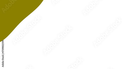 Smooth olive-green curved shape on a white background, creating an abstract, minimalist design with ample copy space for creative projects.