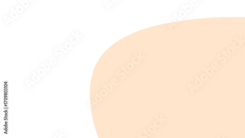 Soft peach abstract curve on a clean white background, creating a calm, minimalist space for text, branding, or design elements.