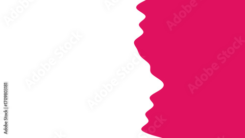 Vibrant pink wavy graphic on a clean white background. Modern, abstract design perfect for branding, presentations, or creative marketing projects.
