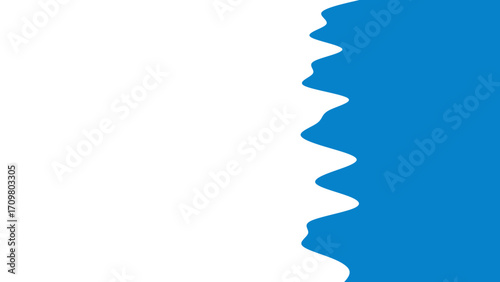 Dynamic blue wavy graphic border against a pure white background, perfect for clean design, text space, or modern digital templates.