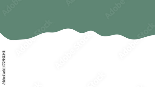 Minimalist wavy green and white abstract background creating a serene, organic, and clean design element for tranquil concepts.