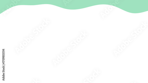 Minimalist light green wavy shape on a clean white background, offering a calm and fresh abstract design. Ideal for graphic resources, modern templates, or contemporary branding.