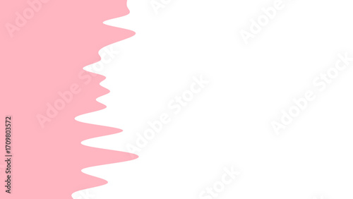 Simple pink and white background with a wavy, irregular border. Clean, modern design suitable for banners, presentations, or digital projects.