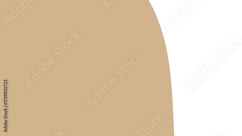 Minimalist abstract background featuring a soft, curved beige shape against a clean white backdrop, ideal for modern design and copy space.
