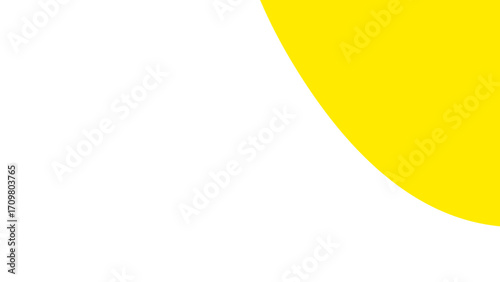Minimalist graphic featuring a vibrant yellow curve on a clean white background, ideal for design, branding, or abstract concepts.