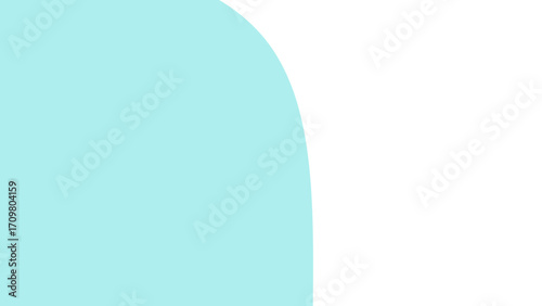 Minimalist abstract background with a curved light blue shape on a white field, ideal for modern design, branding, or template use.