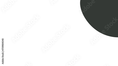 Minimalist graphic design featuring a dark gray quarter circle on a stark white background, ideal for modern branding or clean layouts.