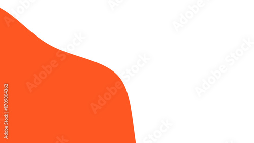 Dynamic abstract orange wave gracefully flowing against a pristine white background. A versatile, modern graphic resource for contemporary design, branding, and minimalist backdrops.