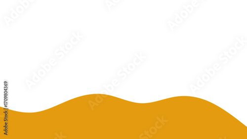 Abstract wavy orange shape on a clean white background, perfect for presentations, banners, or modern graphic design projects. Minimalist and fluid.