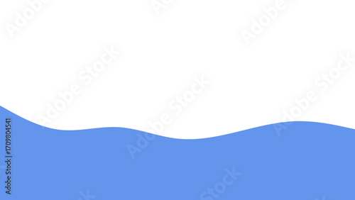 Minimalist blue wavy graphic symbolizing water or liquid, with white copy space. Ideal for backgrounds, presentations, and graphic design projects.