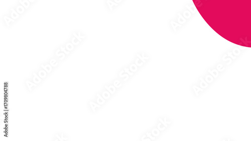 Minimalist white background with a vibrant magenta arc in the corner, offering a clean, modern design element for presentations, branding, or text.