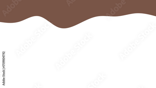 Smooth brown liquid dripping, suggesting melted chocolate, caramel, or coffee. Ideal for food, dessert, or beverage designs and advertisements.