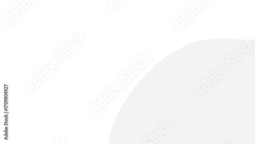 Minimalist white background with a subtle light gray curved abstract shape, offering clean copy space for design or product display.