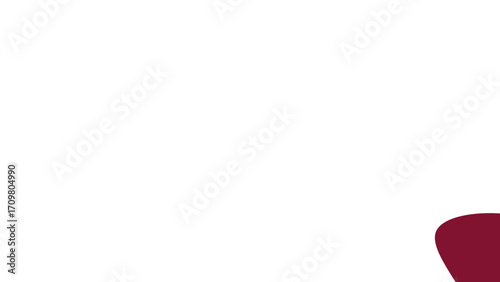 Minimalist composition featuring a bold, dark red abstract shape on a clean white background, ideal for design, branding, or creative projects.