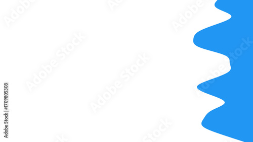 Abstract blue wavy shape on a clean white background, perfect for graphic design elements, web banners, or modern digital presentations. Versatile and simple.