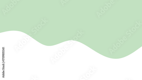 Abstract background featuring a gentle wavy curve dividing a pastel light green from a clean white. Perfect for modern design, branding, or a calm, fresh aesthetic.