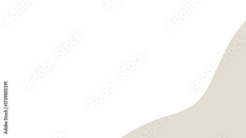 Clean, minimalist abstract background with a smooth, flowing light beige curve on white. Ideal for modern design, branding, presentations, or product display.