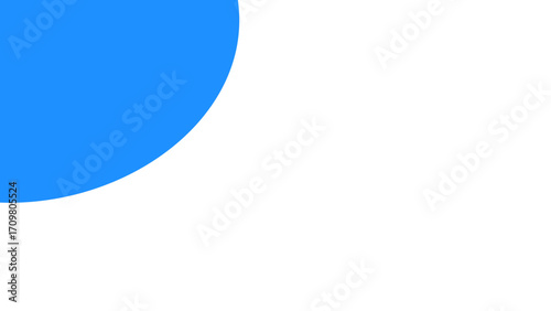 Vibrant blue geometric curve on a pristine white backdrop, suitable for modern branding, backgrounds, and creative projects.