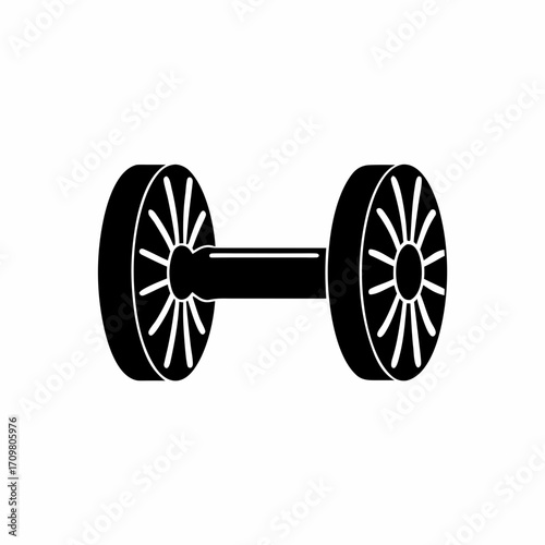 creative details dumbbells icon vector Illustration