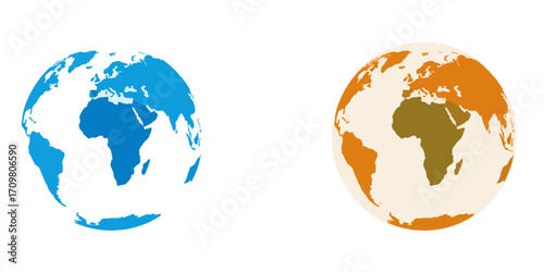 Semi-circle world map design in flat style, a versatile graphic for educational materials and social media content creation.

