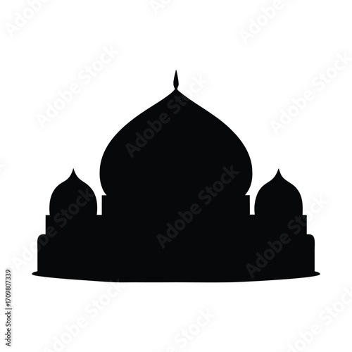 Silhouette of mosque islamic architecture religious building muslim culture ramadan kareem eid mubarak