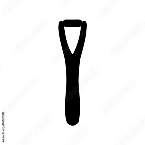 Black silhouette of a tool for cleaning feet or skin treatment