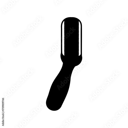 A simple black and white illustration of a vintage corn cutter or scraper