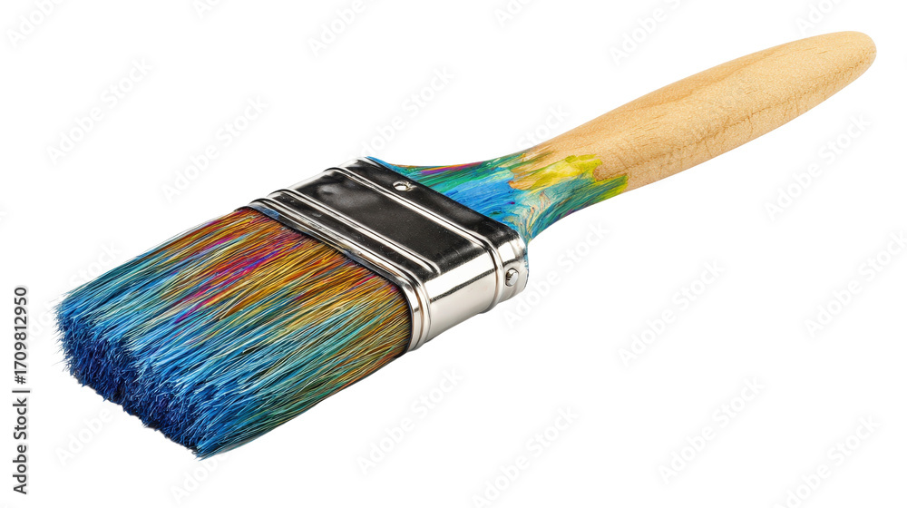Fototapeta premium Paintbrush for furniture paintingTransparent background, PNG file
