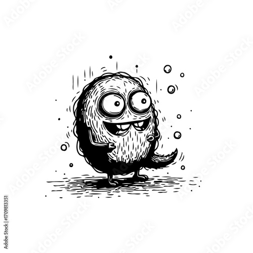 Quirky cartoon character illustration creating whimsical and lighthearted artwork that makes the