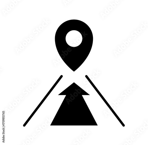 Map Location icon. Navigation, Address, Direction and Position symbol